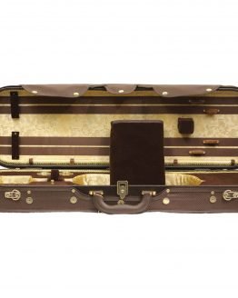 Silk-Lined Hardwood Archtop Deluxe Violin Case